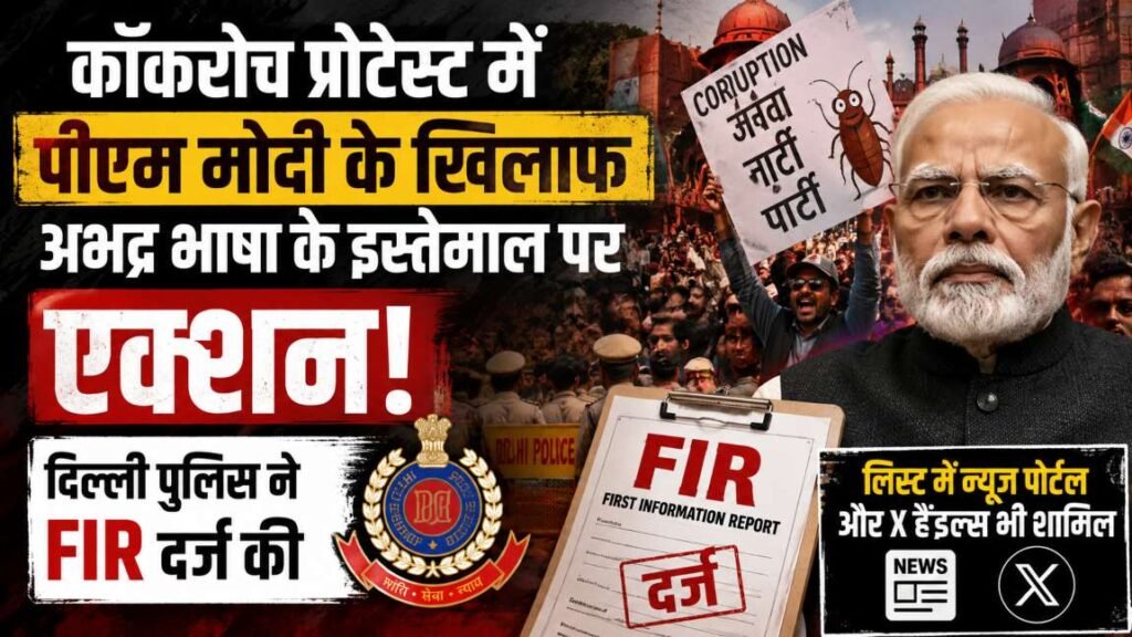 Cockroach Protest Case: दिल्ली पुलिस की FIR, न्यूज पोर्टल और X हैंडल भी जांच के दायरे में